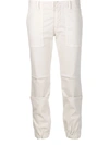 Nili Lotan Elasticated Cropped Trousers In White