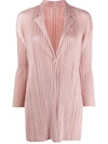 Issey Miyake Pleated Blazer In Pink