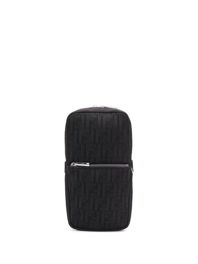 Fendi Ff Motif One-shoulder Backpack In Black
