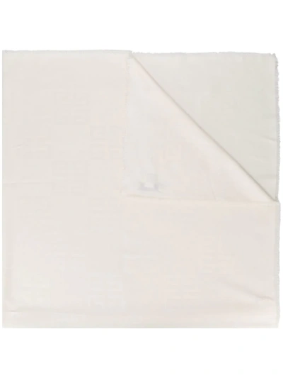 Givenchy Jacquard 4g Monogram Scarf In White