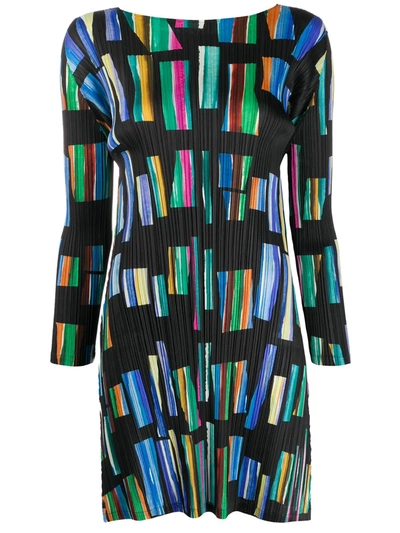 Issey Miyake Hopscotch Colours Mini Dress In Multicolor