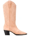 Paris Texas Western Style Boots In Pink