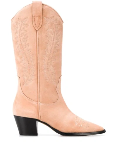 Paris Texas Western Style Boots In Pink