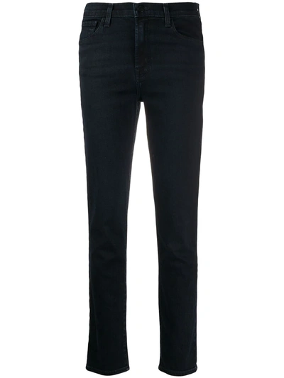 J Brand Slim High-waisted Tapered-leg Jeans In Blue