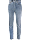 Re/done High-waisted Slim-fit Jeans In Blue