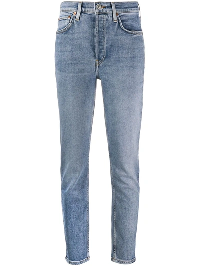 Re/done High-waisted Slim-fit Jeans In Blue