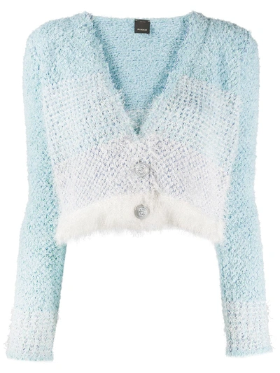 Pinko V-neck Button-up Cardigan In Blue