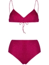 Oseree Shimmer Bikini Set In Pink