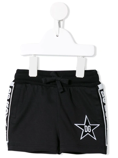 Dolce & Gabbana Babies' Star Print Shorts In Black