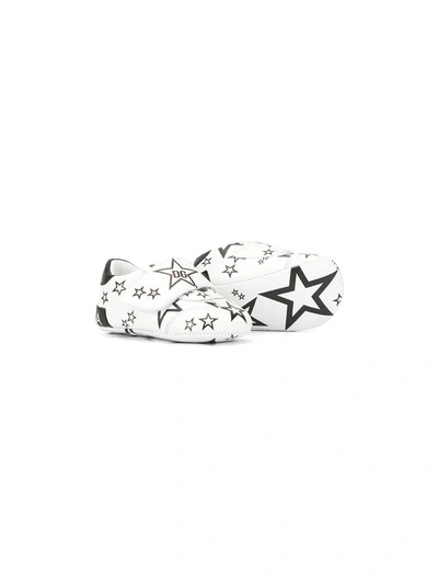 Dolce & Gabbana Babies' Star Print Sneakers In White
