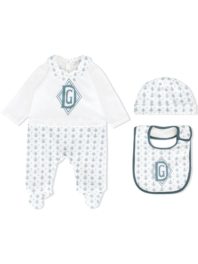 Dolce & Gabbana Babies' Logo Print Three-piece Gift Set In White