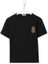 Dolce & Gabbana Kids' Heraldic Dg Patch T-shirt In Black