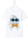 Stella Mccartney Kids' Fish Print Badges T-shirt In White
