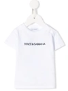 Dolce & Gabbana Babies' White Cotton T-shirt In Bianco Ottico