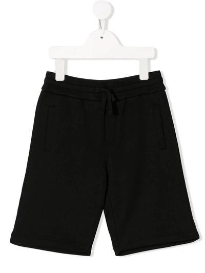 Dolce & Gabbana Kids' Elasticated Track Shorts In Black