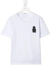 Dolce & Gabbana Kids' Jersey T-shirt With Heraldic Dg Patch In White