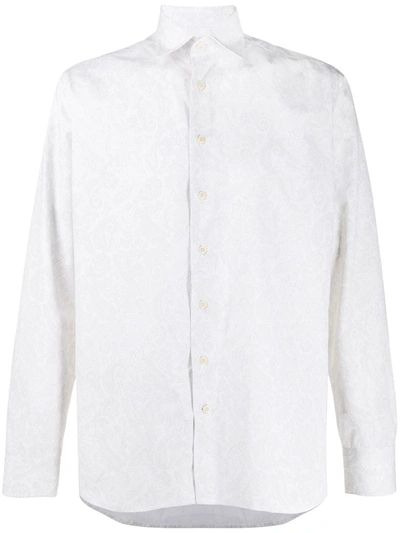 Etro Paisley-print Cotton Shirt In Neutrals