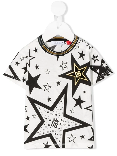 Dolce & Gabbana Babies' Star Print T-shirt In White