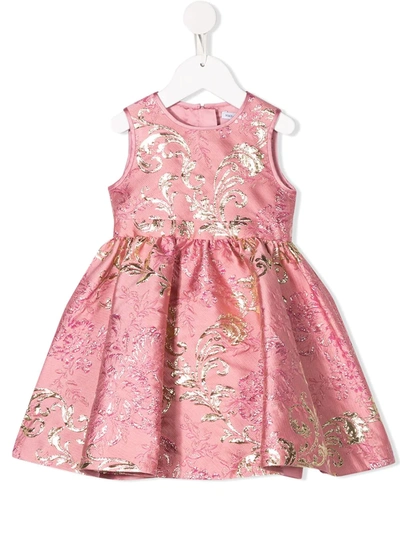 Dolce & Gabbana Babies' Jacquard Pattern Dress In Pink