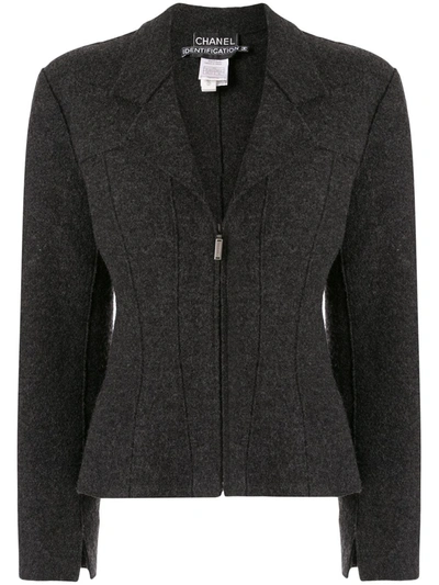 Pre-owned Chanel 1999 Tailored Jacket In Black