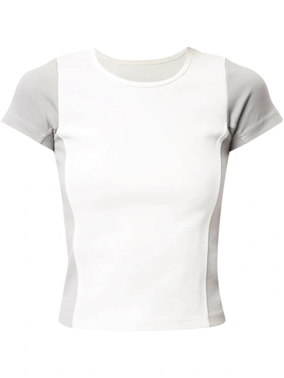 Pre-owned Chanel Sports Line Contrast Panel T-shirt In White