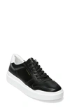 Cole Haan Grandpro Rally Leather Sneakers In Black Optic White