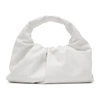 Bottega Veneta The Shoulder Pouch Gathered Leather Bag In White
