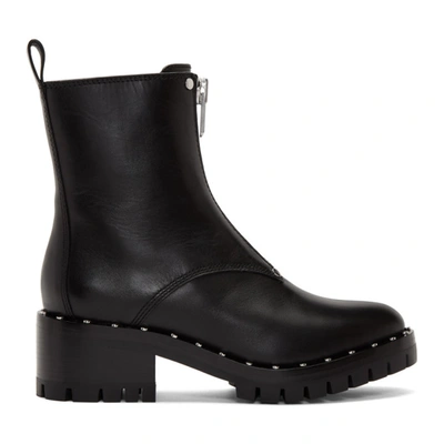 3.1 Phillip Lim / フィリップ リム Hayett Studded Leather Front-zip Booties In Black