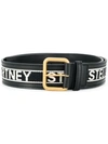 Stella Mccartney Logo Jacquard Belt In Black