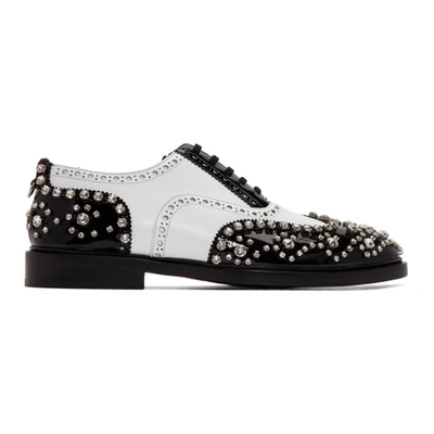 Burberry Ssense Exclusive Black And White Lennard Cry Brogues In Black/white