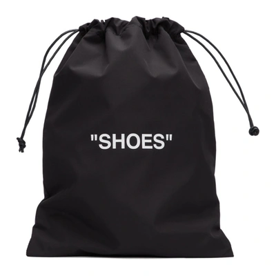 Off-white Printed Nylon Shoe Bag Pouch In Black/white