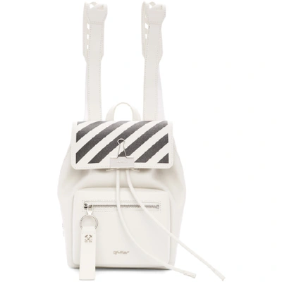Off-white Diag Binder Backpack In White/black