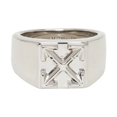 Off-white Arrow Ring In Silver