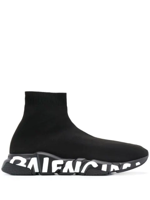 balenciaga men's toe knit high top sneakers