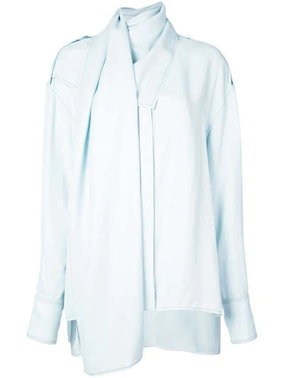 Proenza Schouler Oversized Scarf Blouse In White