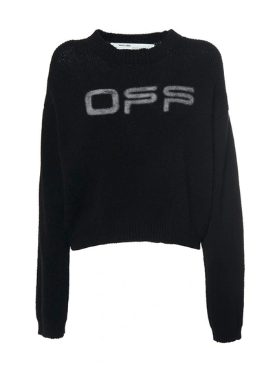 Off-white Off White Logo Knit Jumper In Black