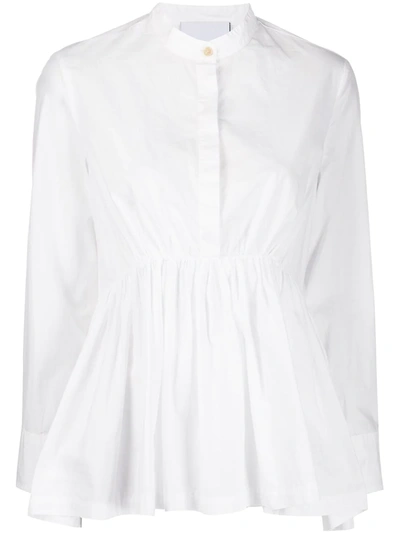 Erika Cavallini Amira Shirt Cotton Popeline In Bianco
