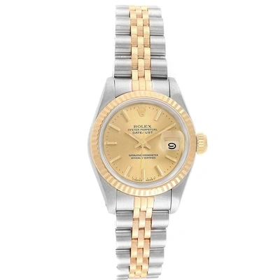 Rolex Datejust Steel Yellow Gold Jubilee Bracelet Ladies Ladies Watch 69173 In Not Applicable