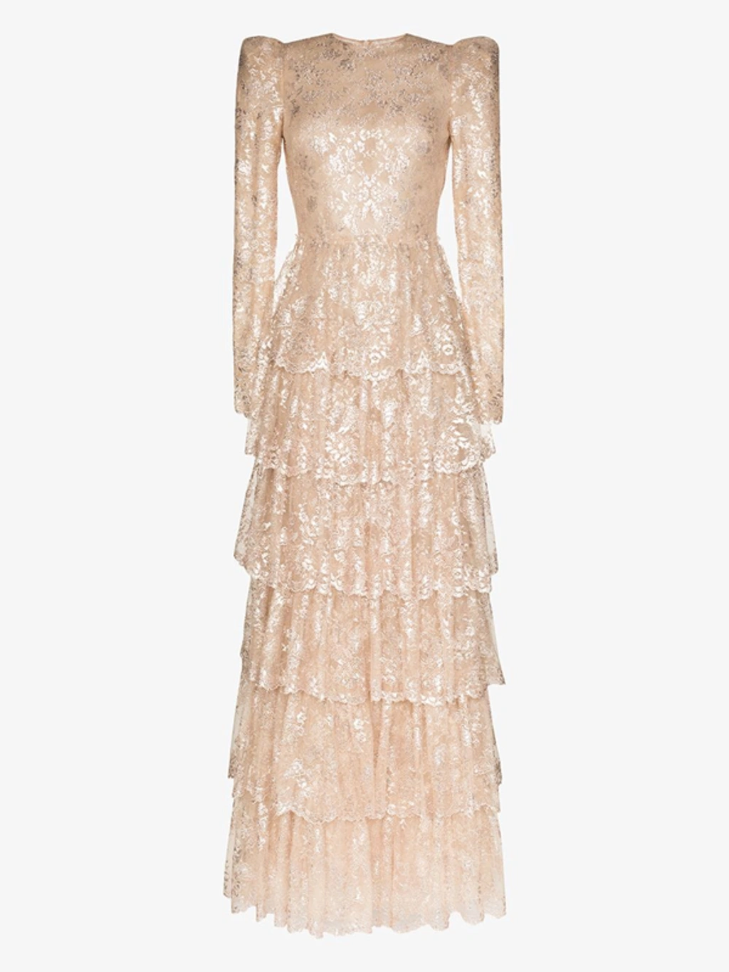 The Vampire's Wife Robe Aus Floraler Spitze In Gold | ModeSens