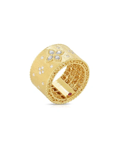 Roberto Coin 18k Yellow Gold Venetian Princess Diamond Ring In White/gold