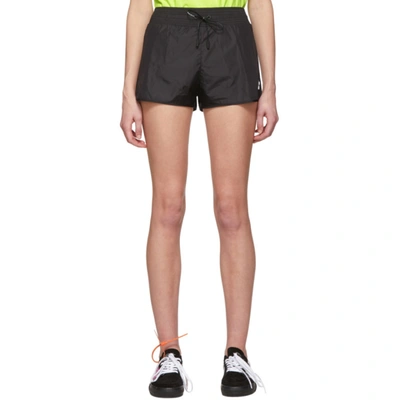 Off-white Technical Fabric Contrast Shorts In Black