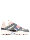 Isabel Marant Kindsay Panelled Mesh Sneakers In Teal/white/pink