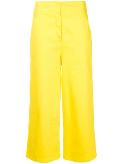 Tibi High-rise Straight-leg Jeans In Yellow