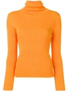 Simon Miller Ribbed-knit Turtleneck Sweater In Orange