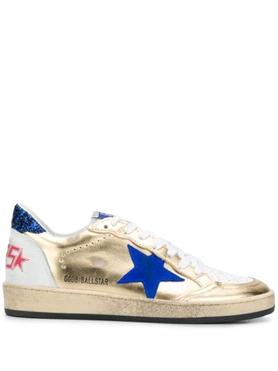 Golden Goose Ball Star Low-top Sneakers In Gold