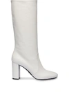 Prada Chunky Heel Boots In F0009 White