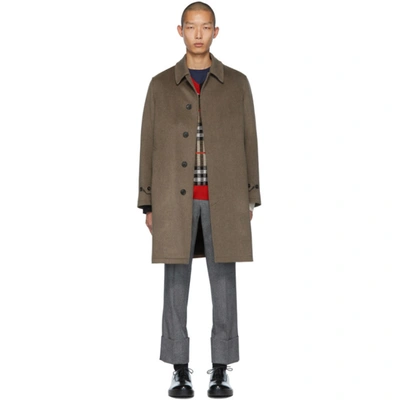 Burberry Brown Cashmere Pimlico Coat In Deep Taupe