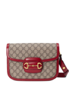 Gucci 1955 Horsebit Gg Supreme Shoulder Bag In Brown