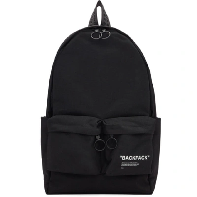 Off-white Quote Backpack In Black/white
