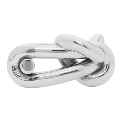 Bottega Veneta Silver Knot Ring In 8117 Silver